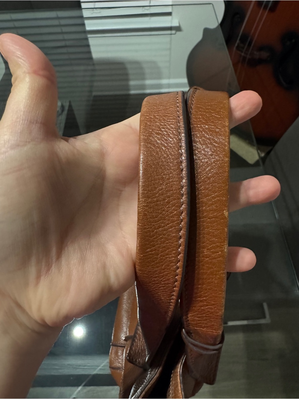 Fossil Cognac Pebbled Leather Tote - Picture 4 of 16